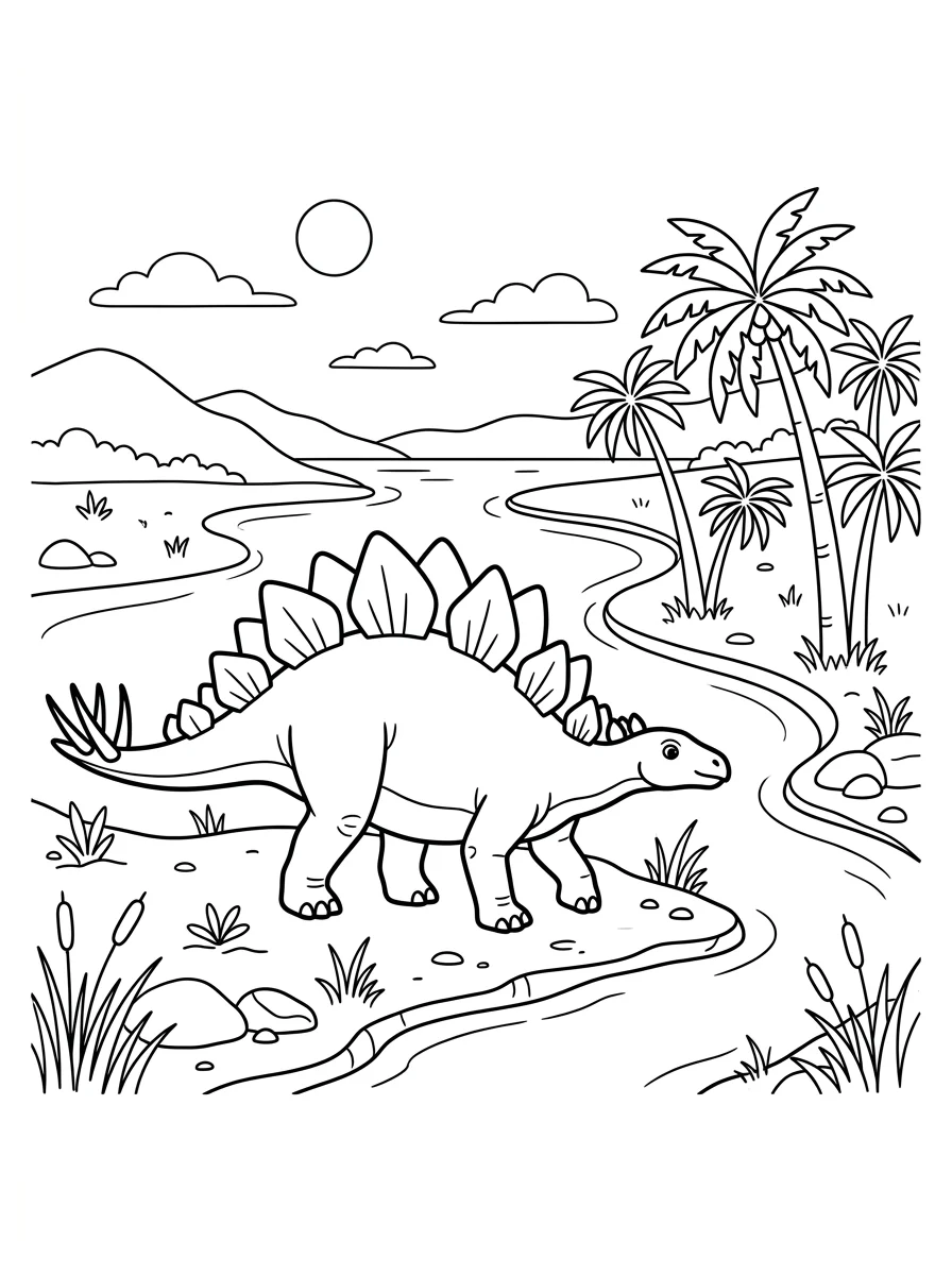 Desenhos de Estegossauro para colorir 38