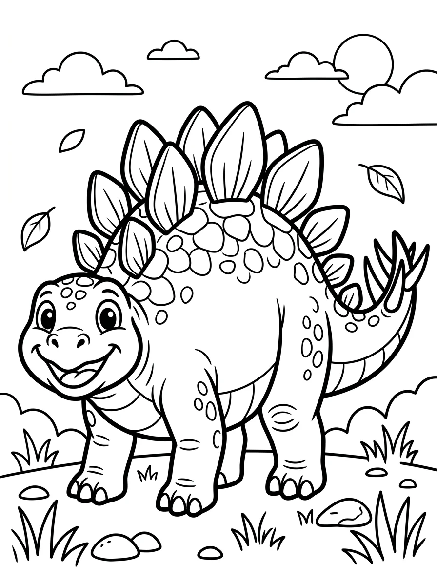 Desenhos de Estegossauro para colorir 47