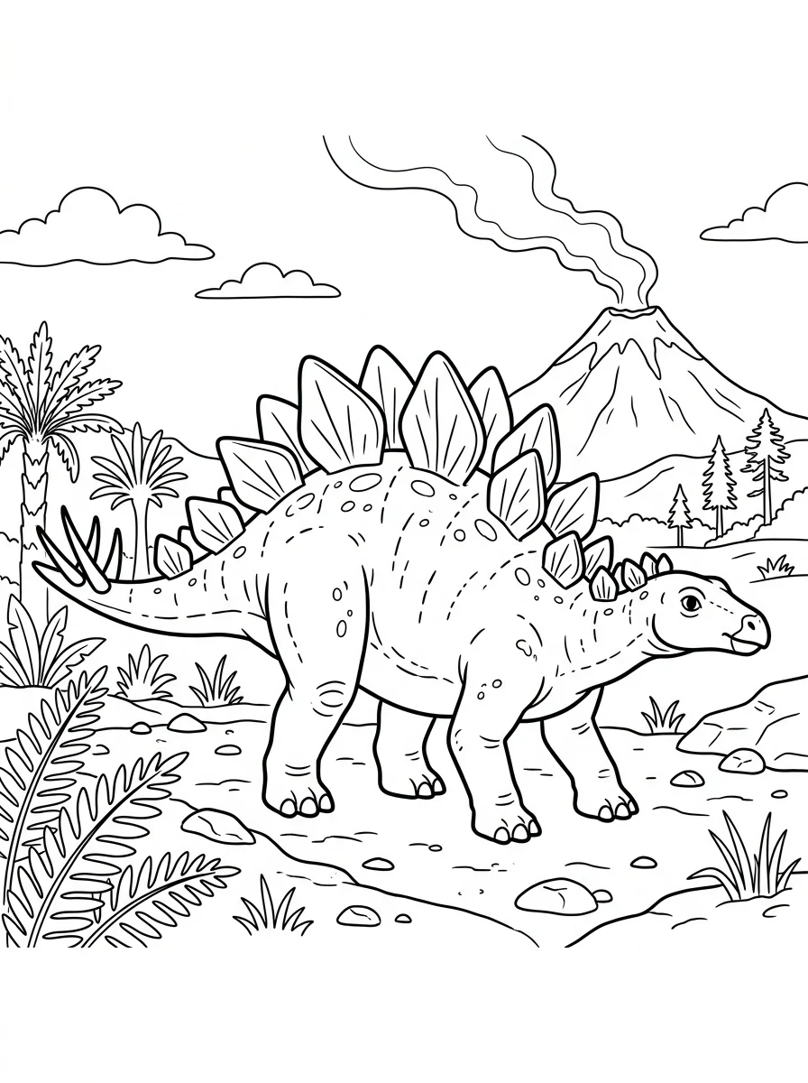 Desenhos de Estegossauro para colorir 49