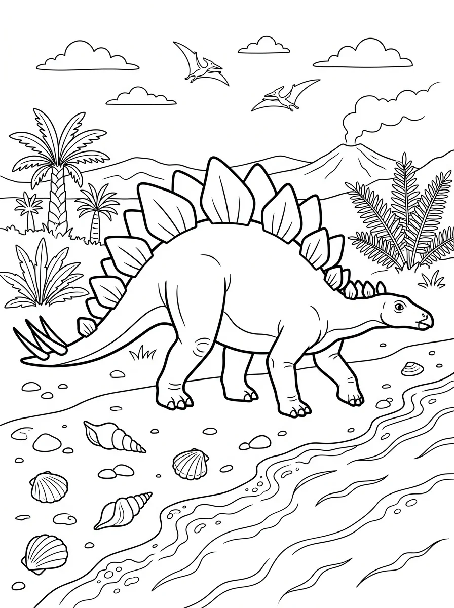 Desenhos de Estegossauro para colorir 51