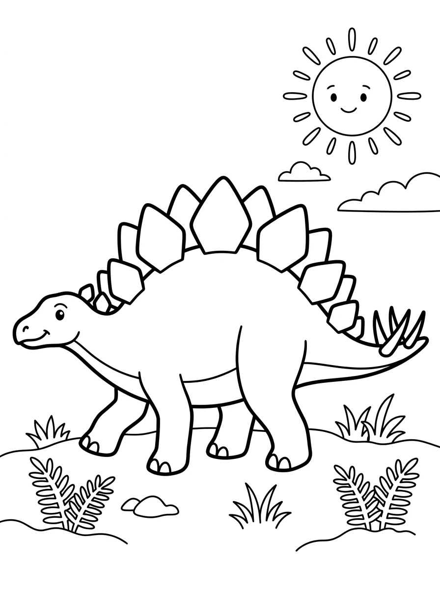 Desenhos de Estegossauro para colorir 54