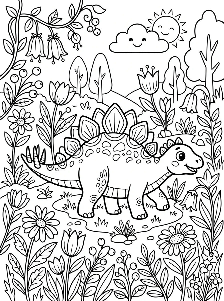 Desenhos de Estegossauro para colorir 59
