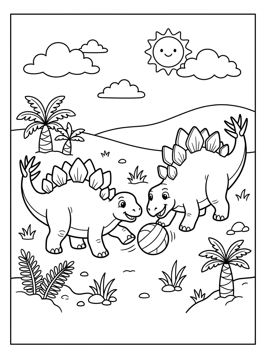 Estegossauro para colorir