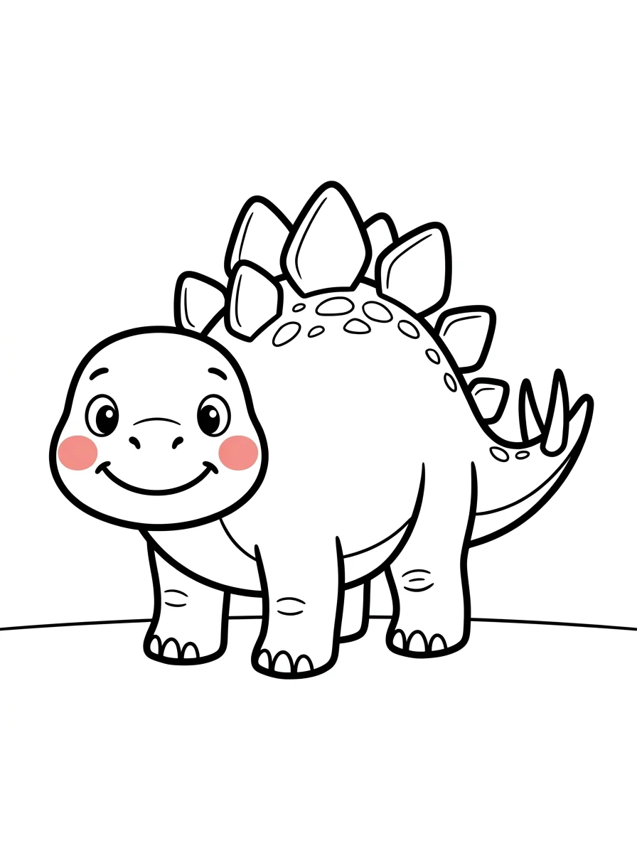 Desenhos de Estegossauro para colorir 7
