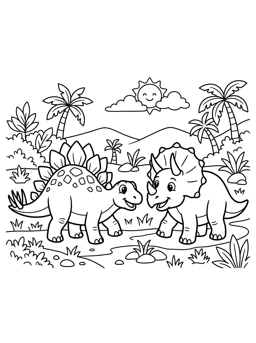 Desenhos de Estegossauro para colorir 9