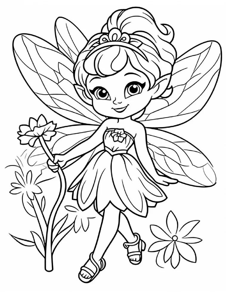 Desenhos de Fadas para colorir 1
