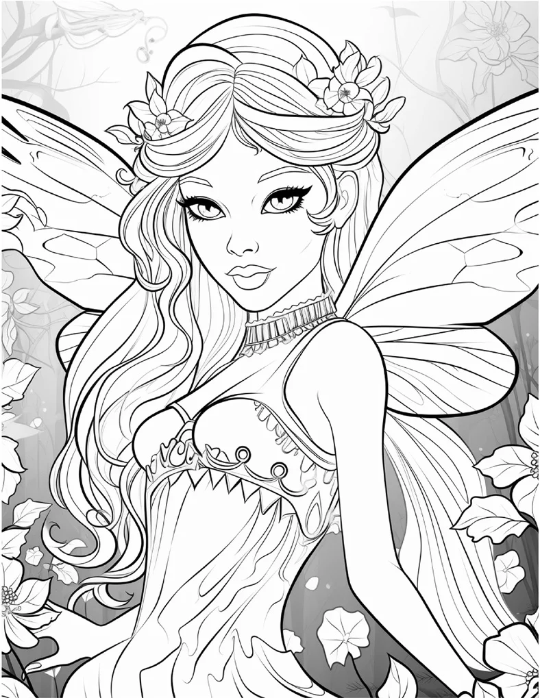 Desenhos de Fadas para colorir 107