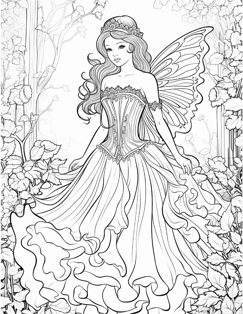 Desenhos de Fadas para colorir 108