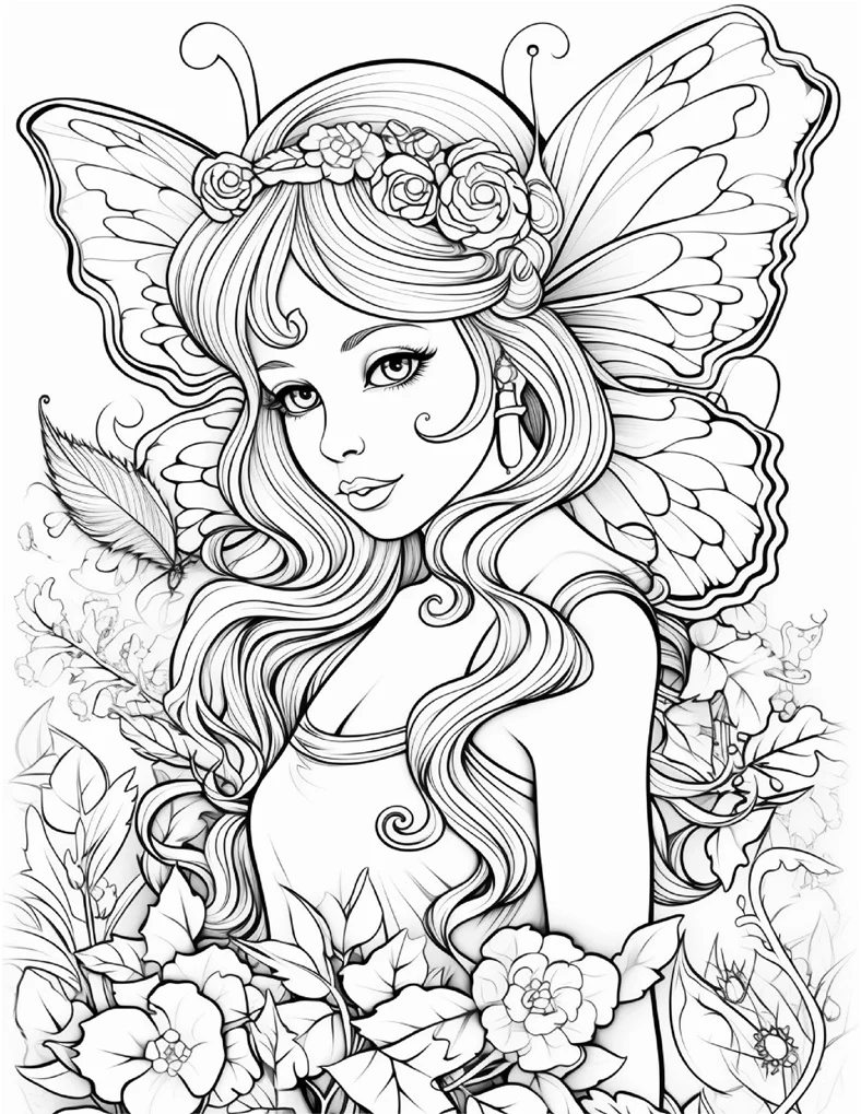 Desenhos de Fadas para colorir 111