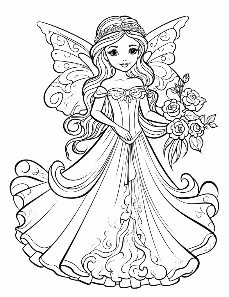 Desenhos de Fadas para colorir 122