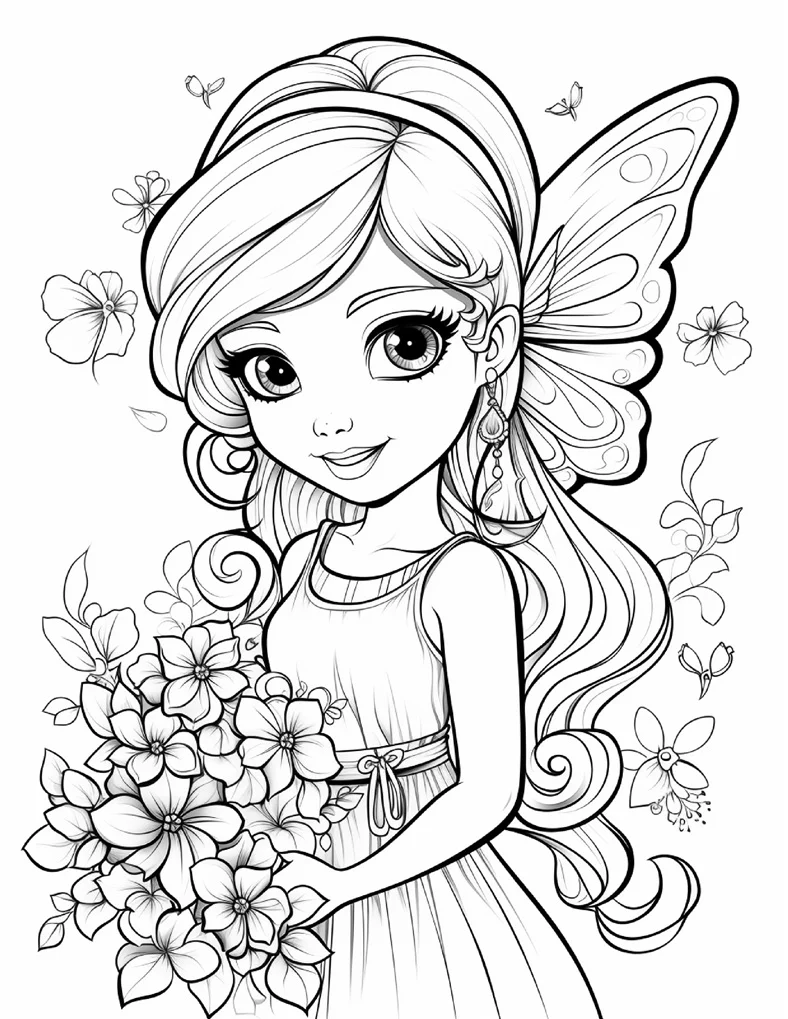Desenhos de Fadas para colorir 123