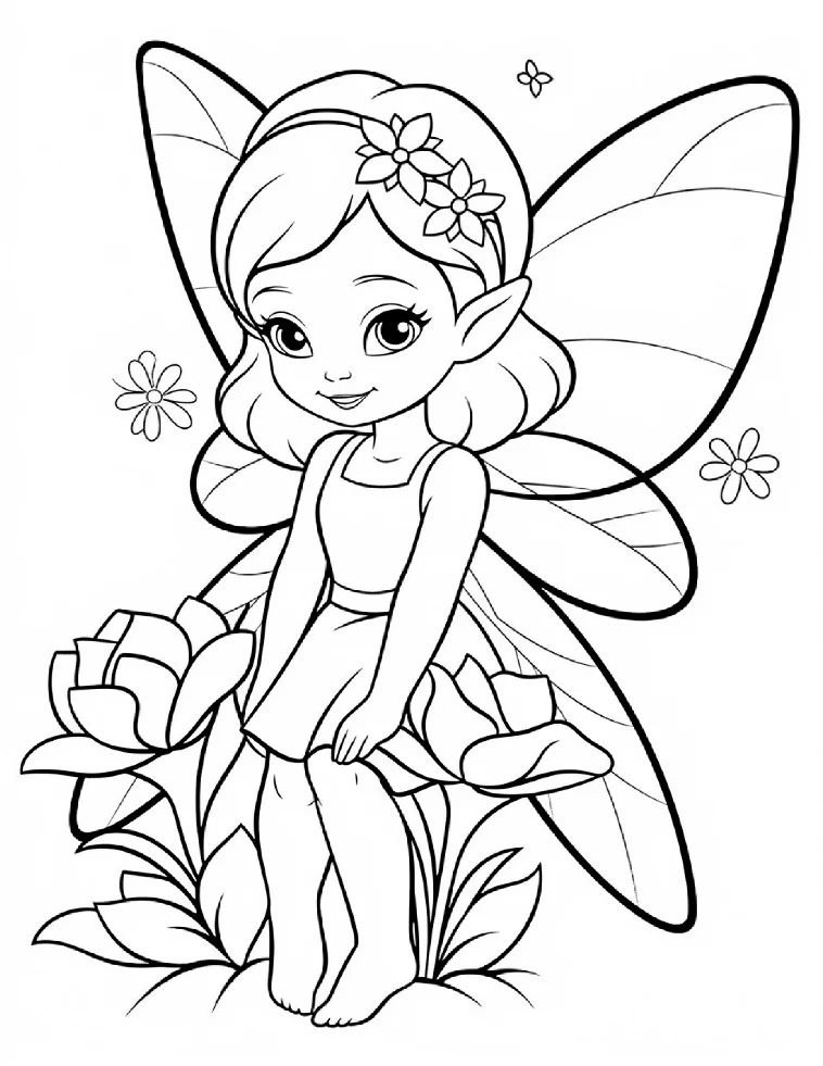 Desenhos de Fadas para colorir 17