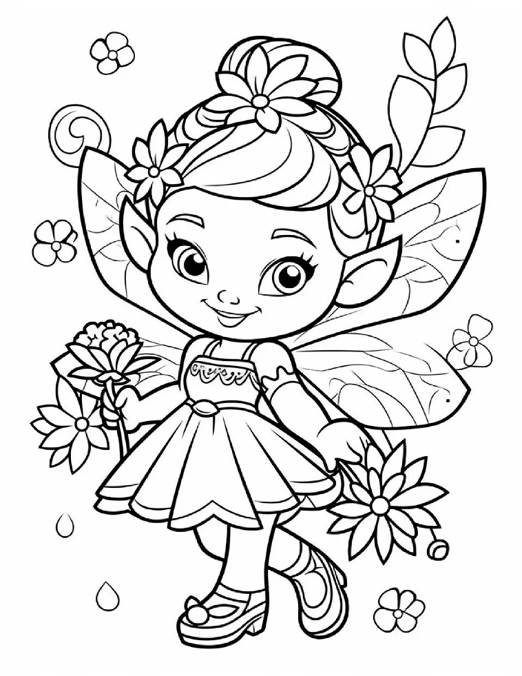 Desenhos de Fadas para colorir 18