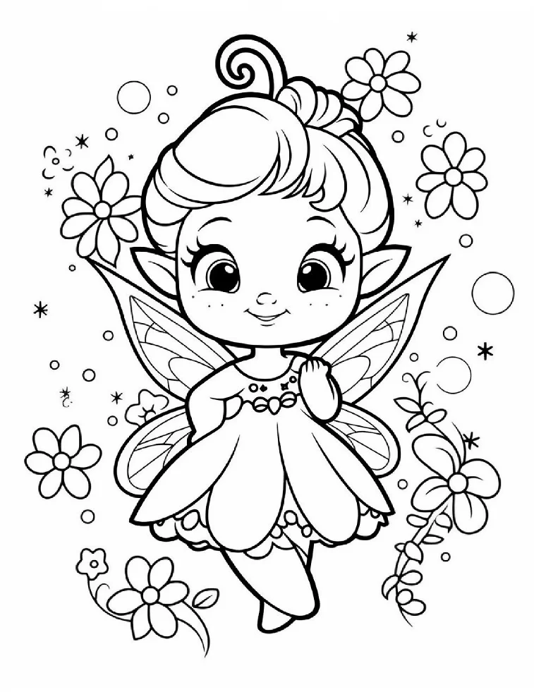 Desenhos de Fadas para colorir 19