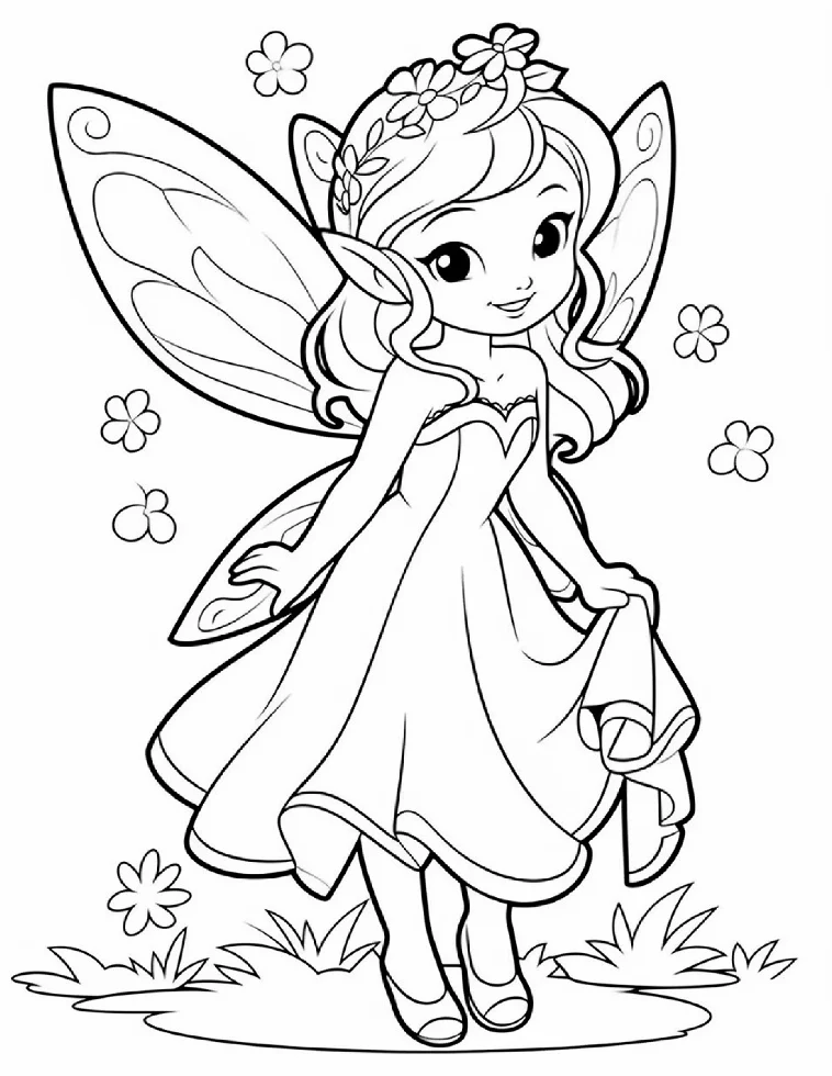 Desenhos de Fadas para colorir 43