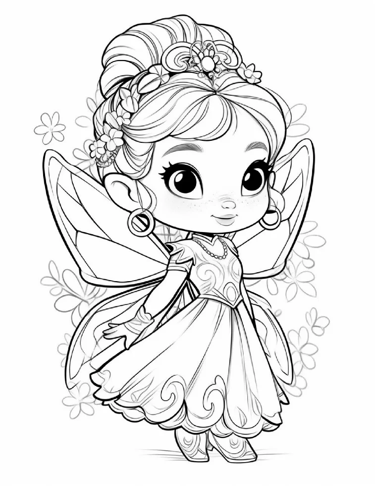Desenhos de Fadas para colorir 44