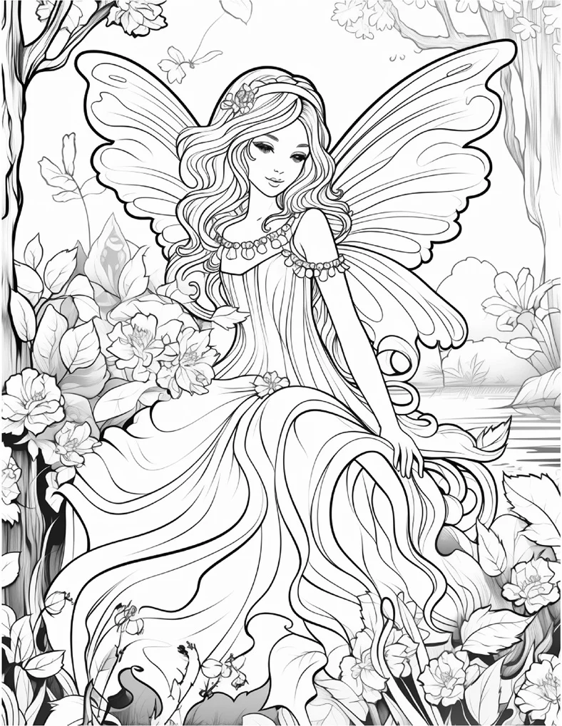 Desenhos de Fadas para colorir 66