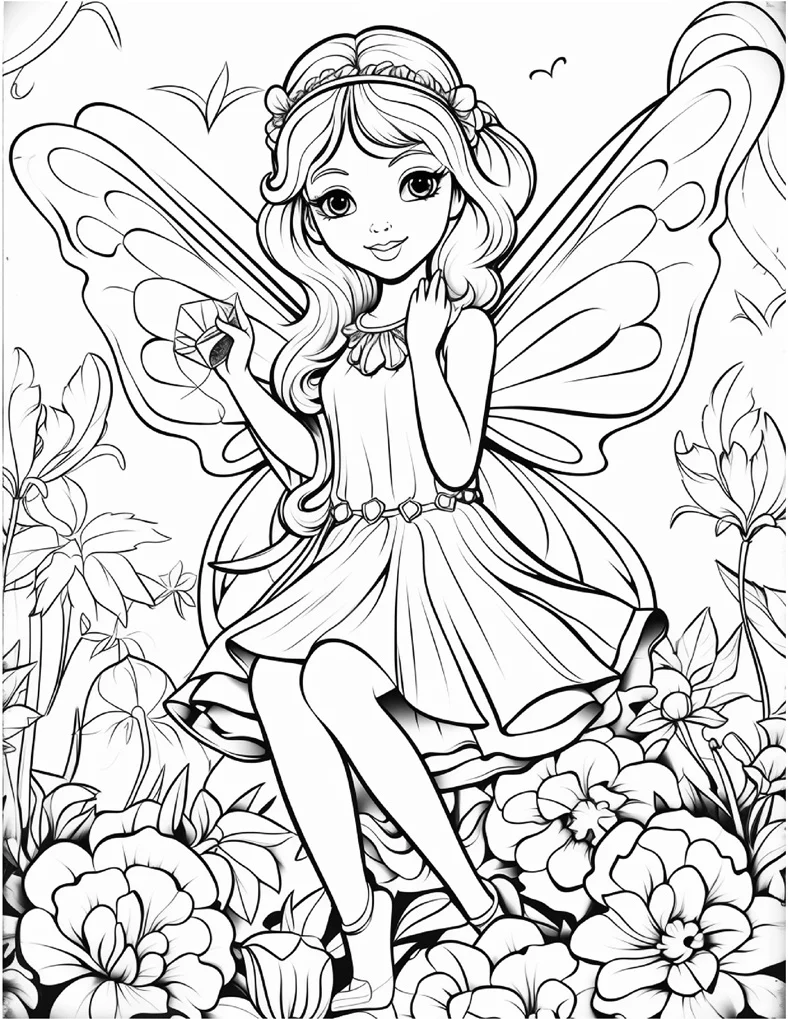 Desenhos de Fadas para colorir 97