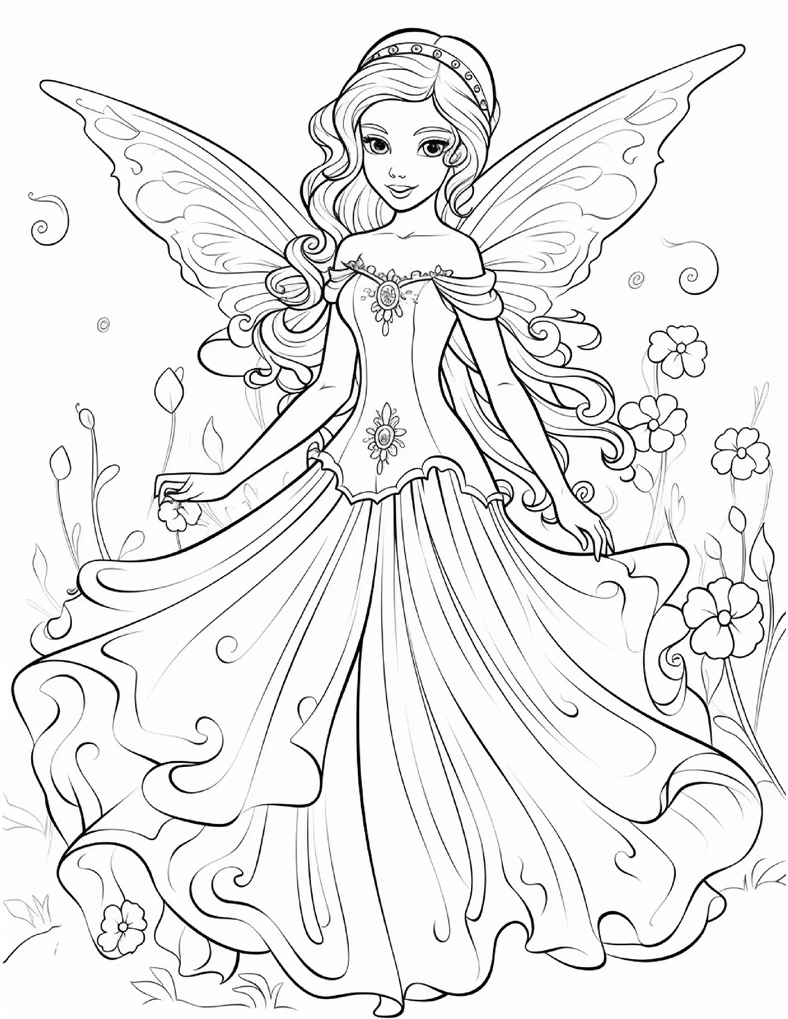 Desenhos de Fadas para colorir 99