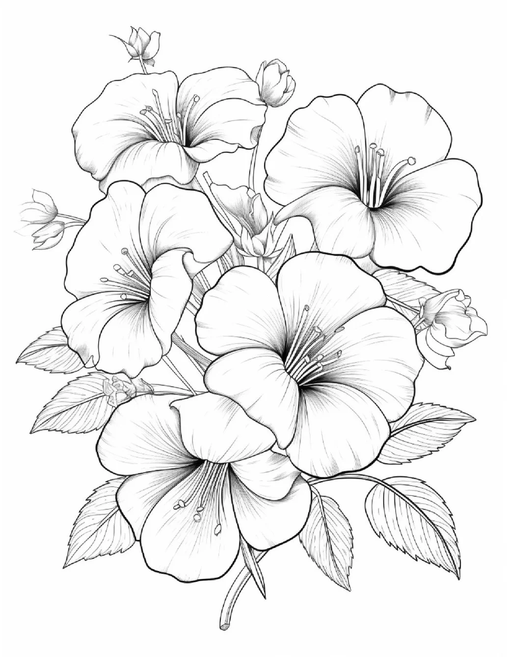 Desenhos de Flores Relaxantes para colorir 10