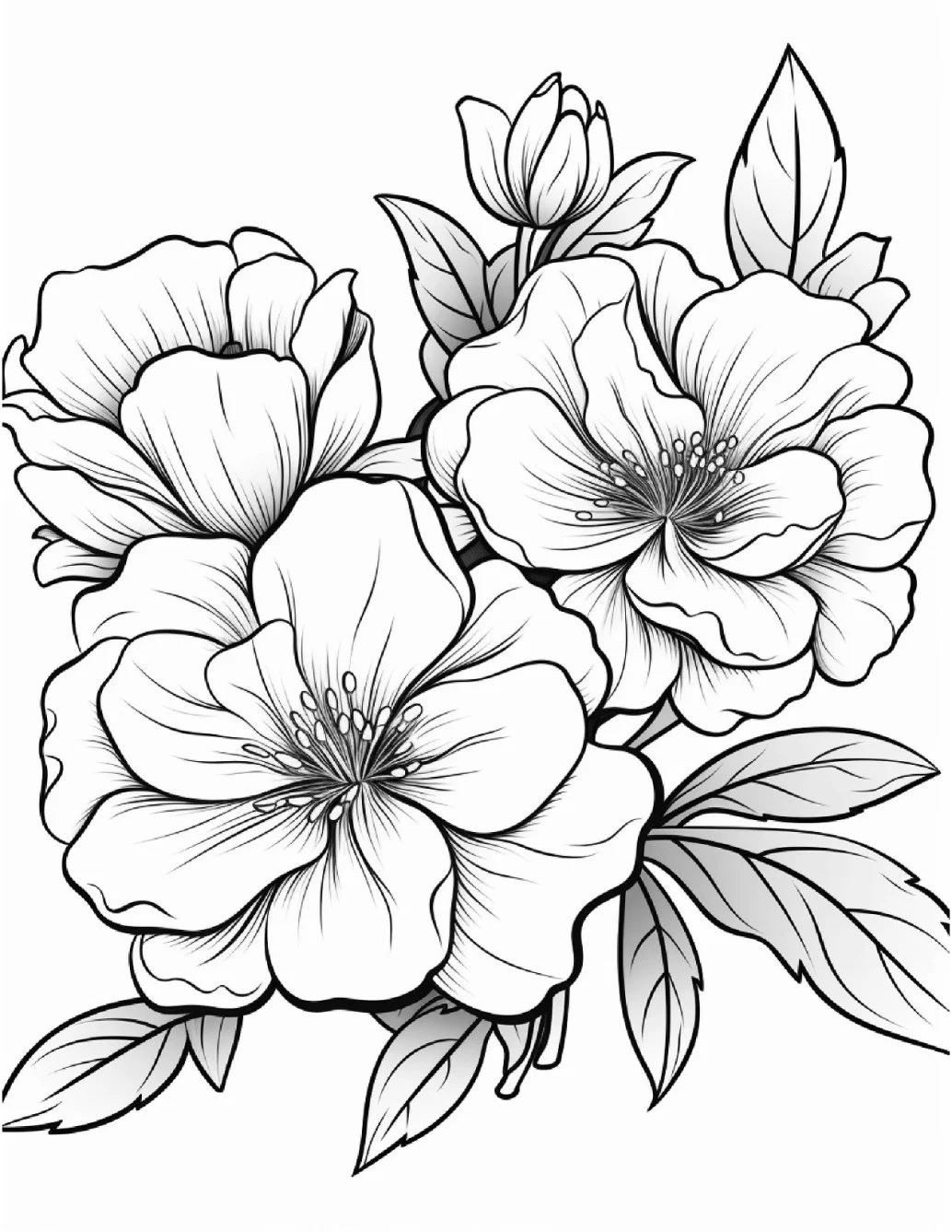 Desenhos de Flores Relaxantes para colorir 11