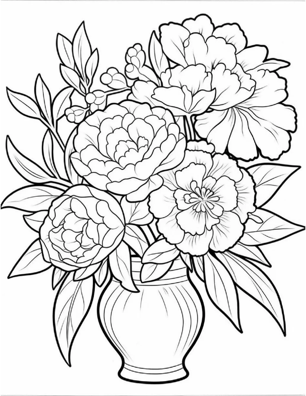Desenhos de Flores Relaxantes para colorir 12