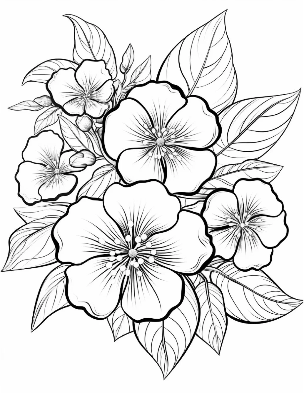 Desenhos de Flores Relaxantes para colorir 14