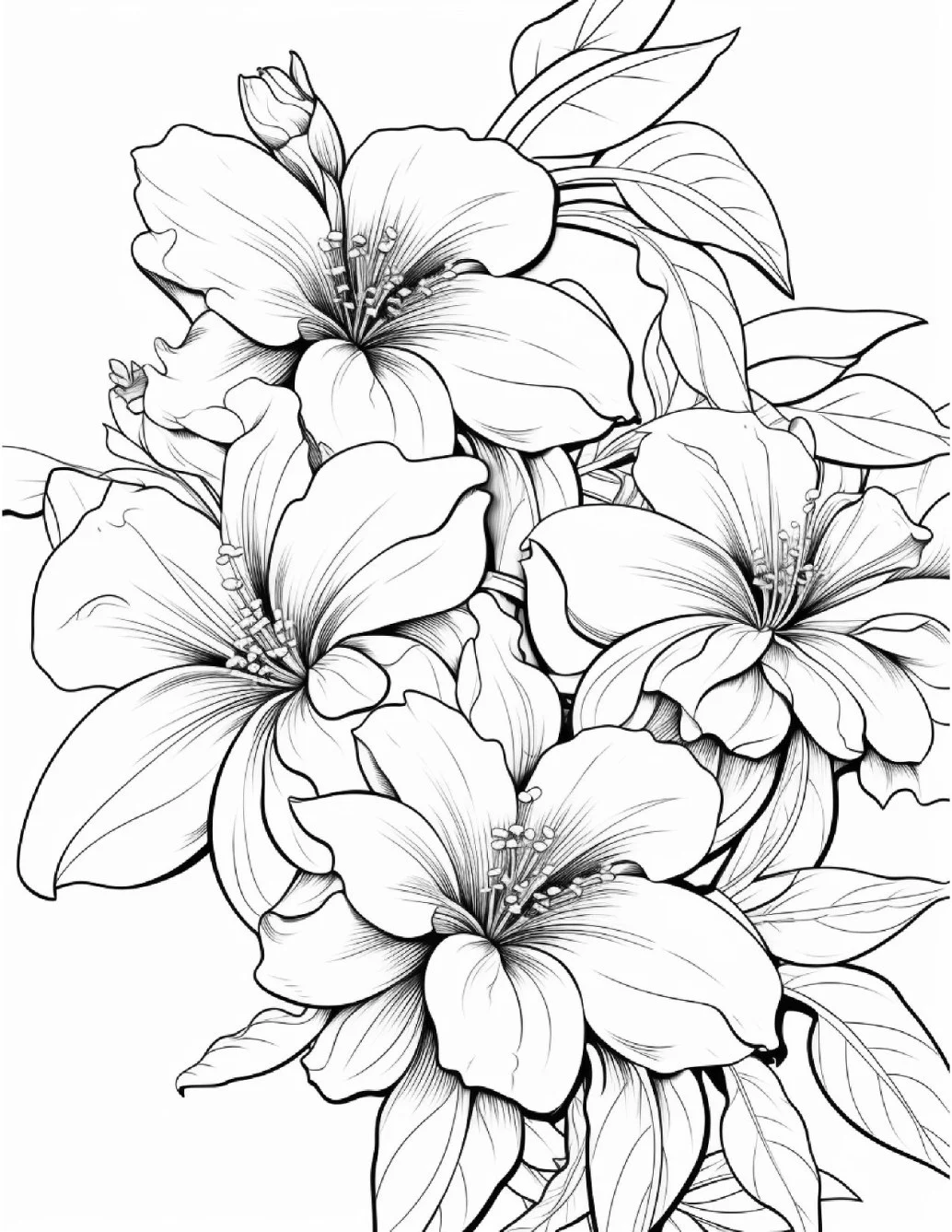 Desenhos de Flores Relaxantes para colorir 15