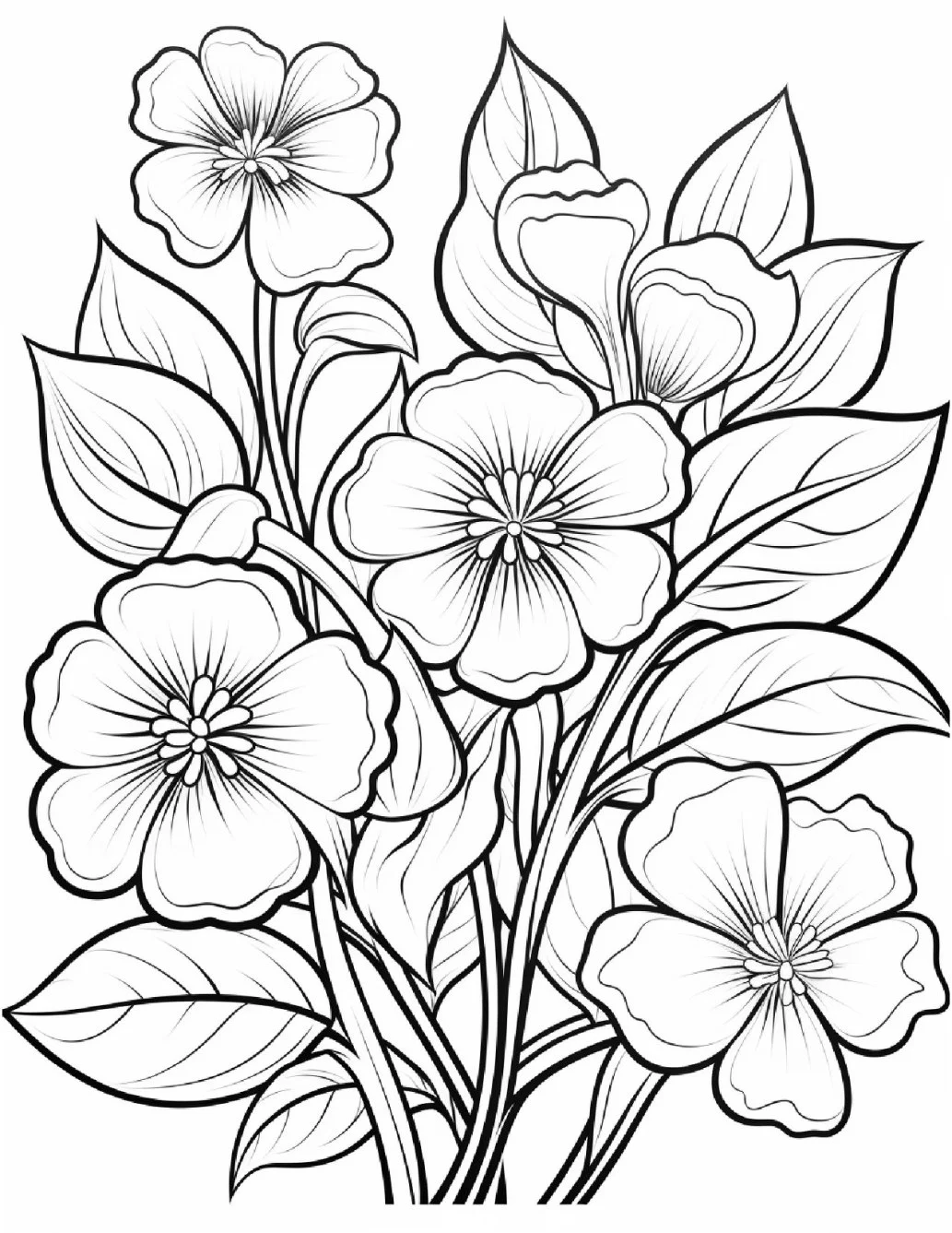 Desenhos de Flores Relaxantes para colorir 18