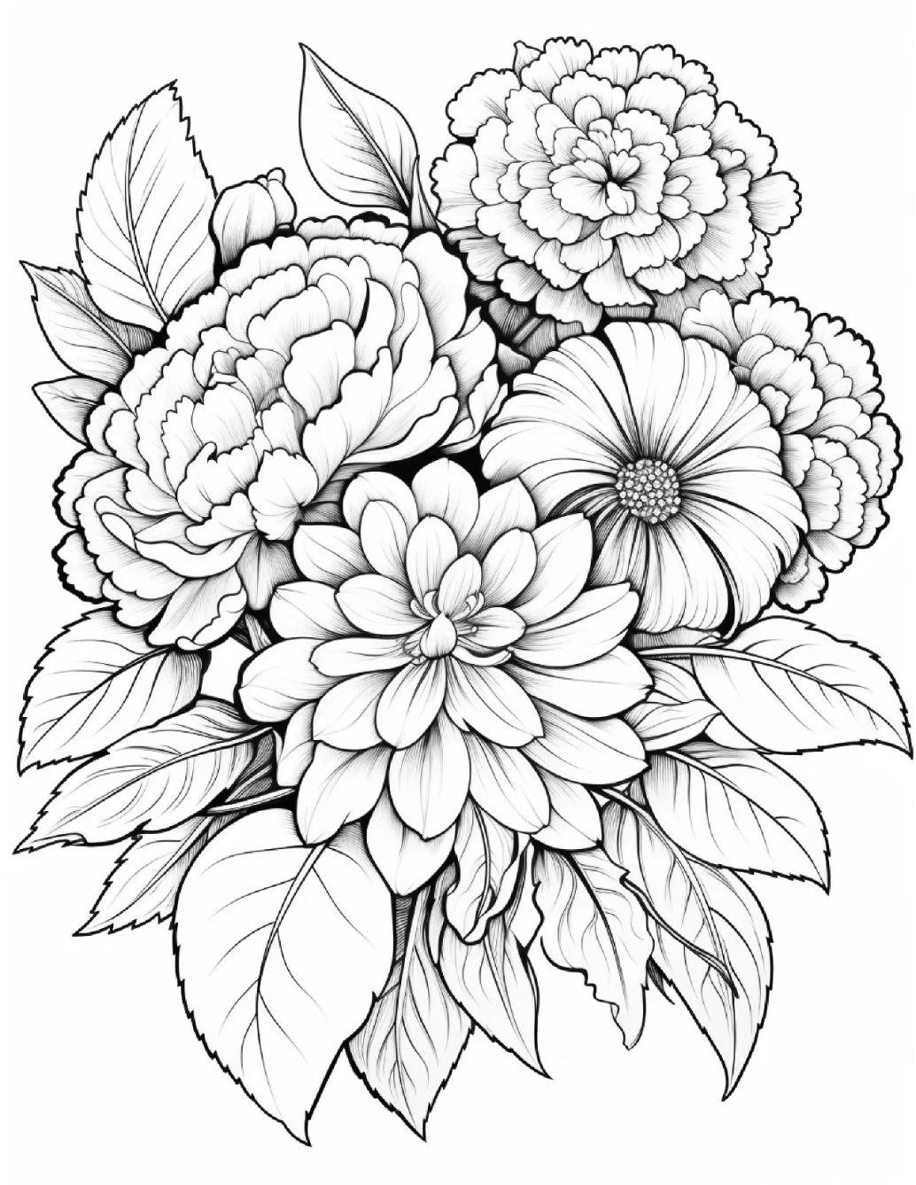 Desenhos de Flores Relaxantes para colorir 20