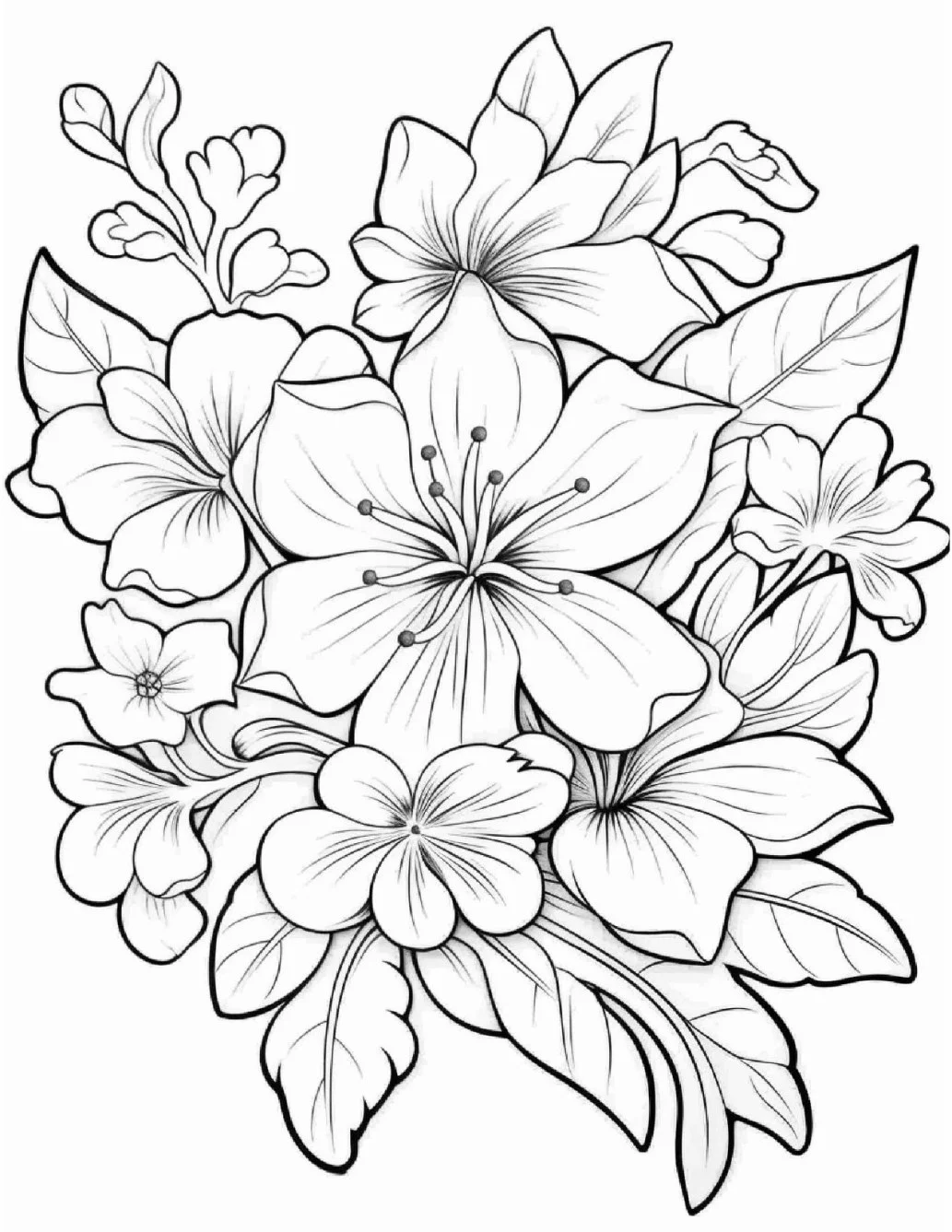 Desenhos de Flores Relaxantes para colorir 24