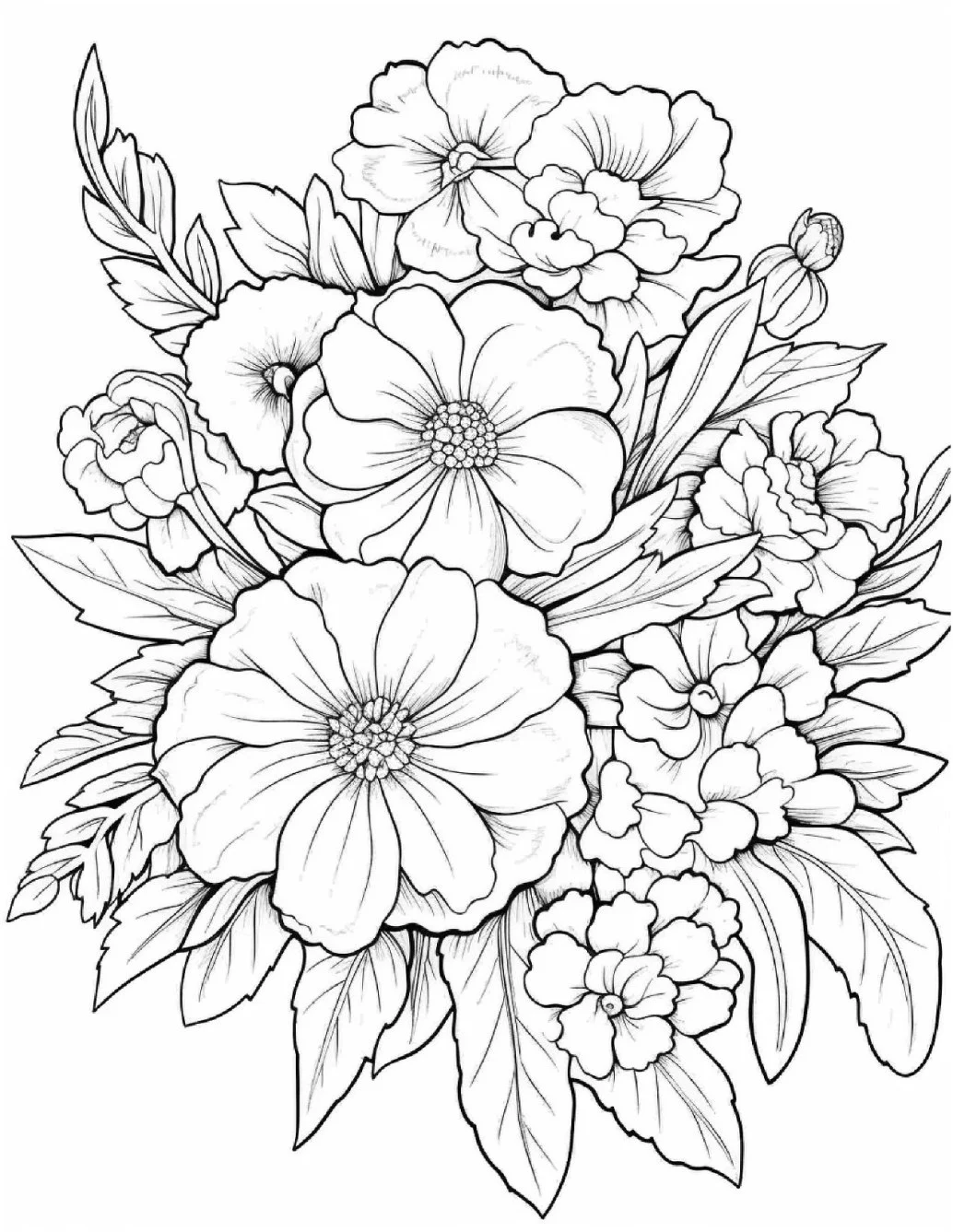 Desenhos de Flores Relaxantes para colorir 25