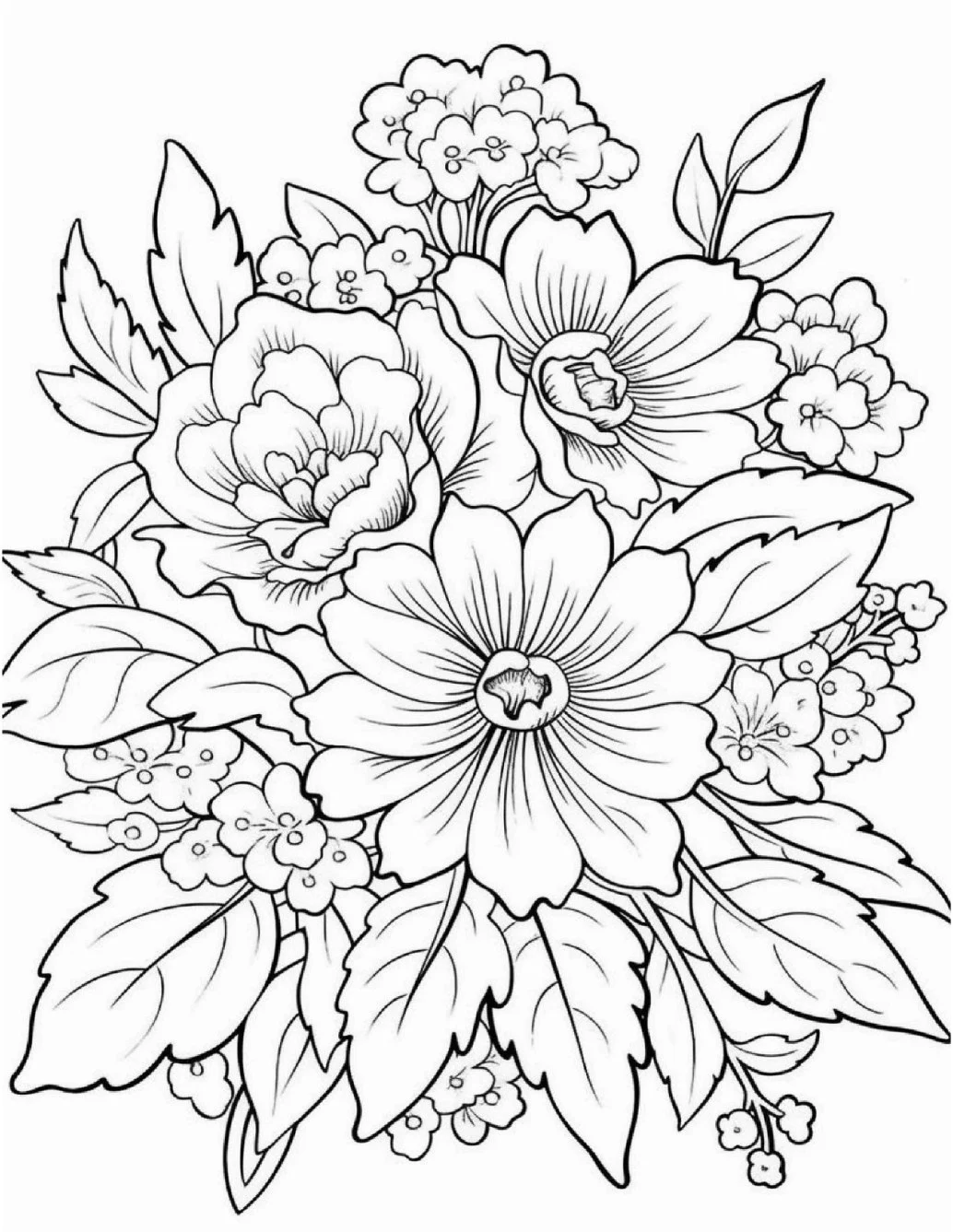 Desenhos de Flores Relaxantes para colorir 26