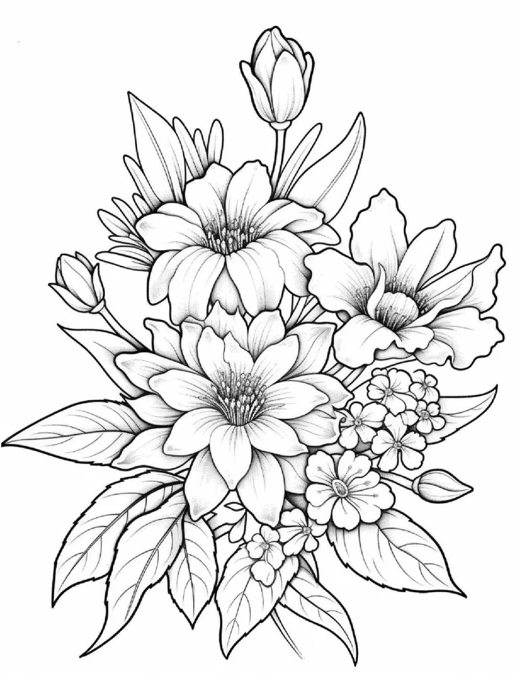 Desenhos de Flores Relaxantes para colorir 27