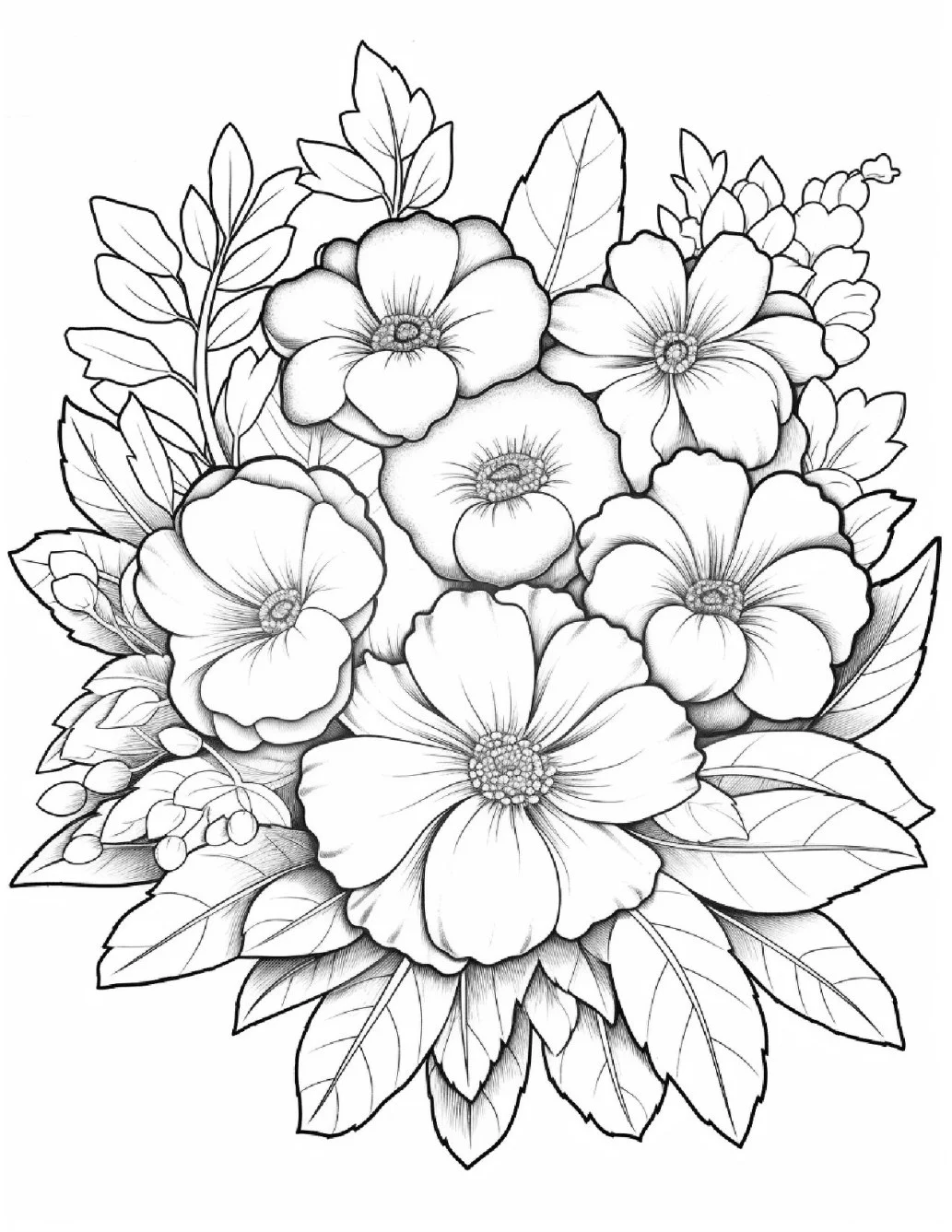 Desenhos de Flores Relaxantes para colorir 28