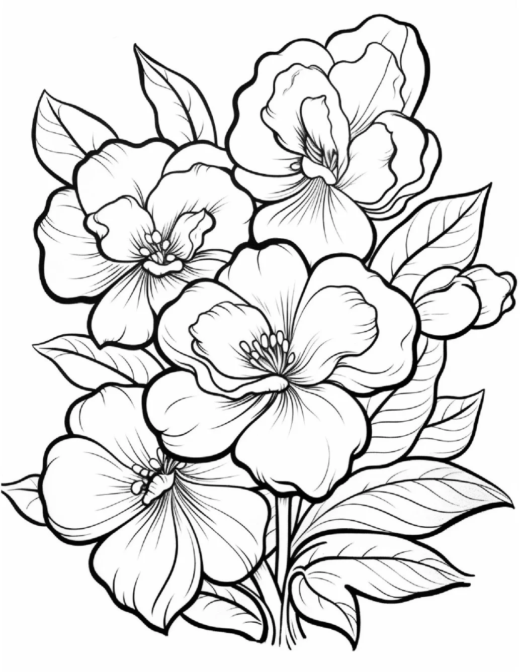 Desenhos de Flores Relaxantes para colorir 3