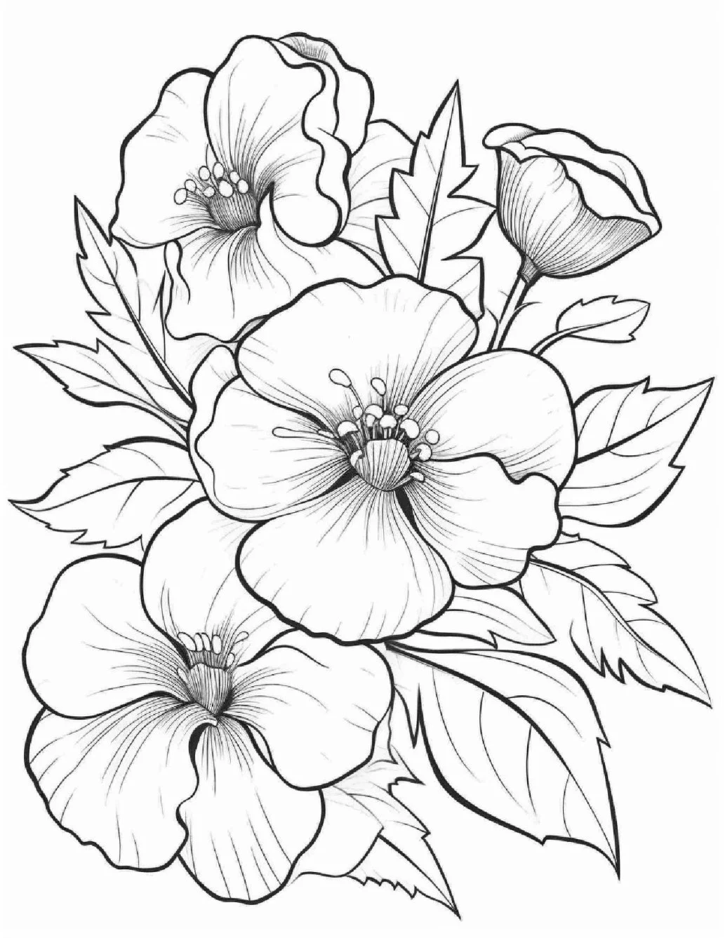 Desenhos de Flores Relaxantes para colorir 31