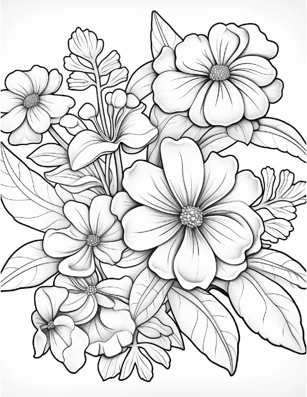 Desenhos de Flores Relaxantes para colorir 33