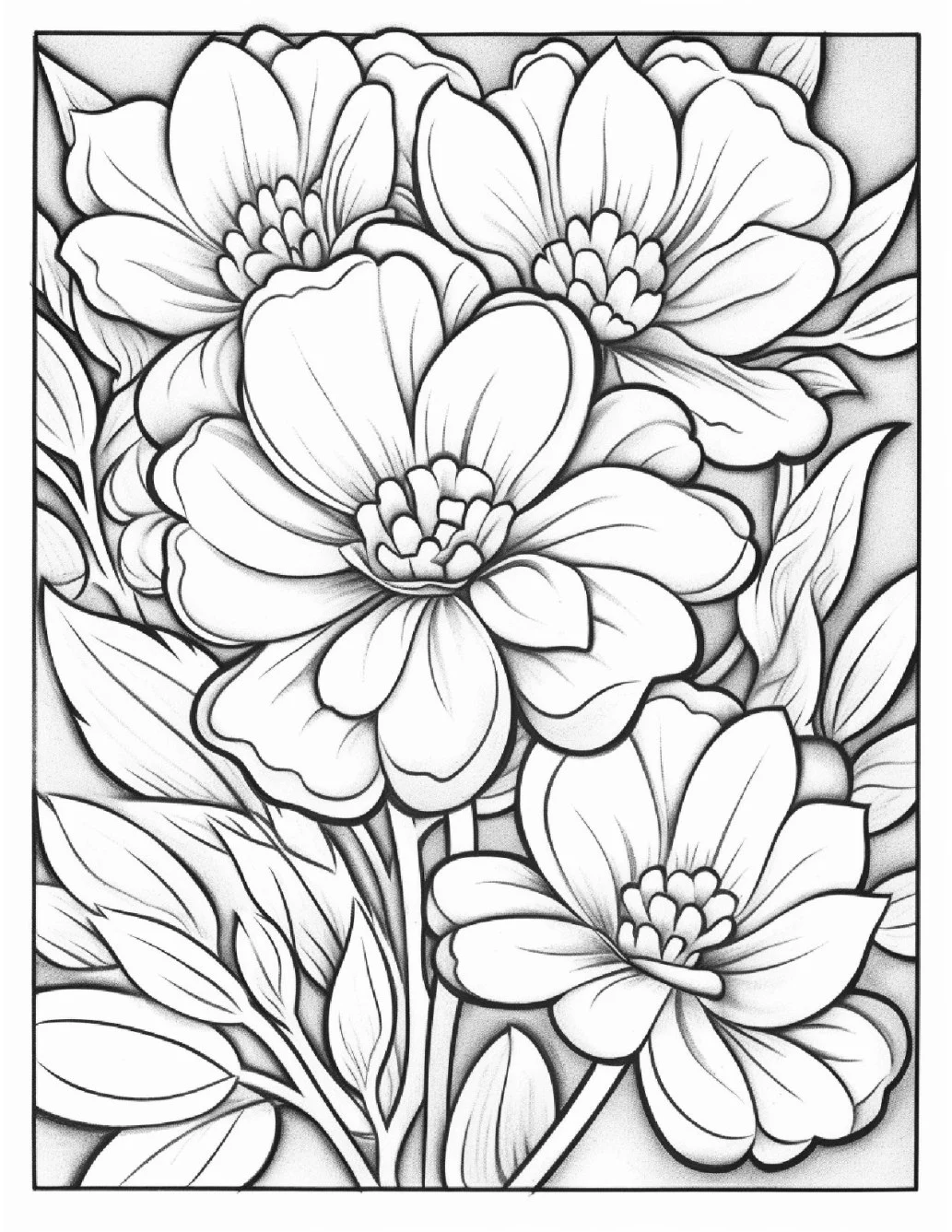 Desenhos de Flores Relaxantes para colorir 34