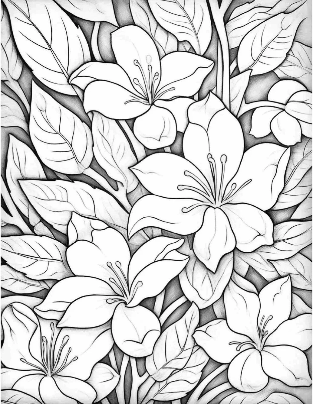 Desenhos de Flores Relaxantes para colorir 35