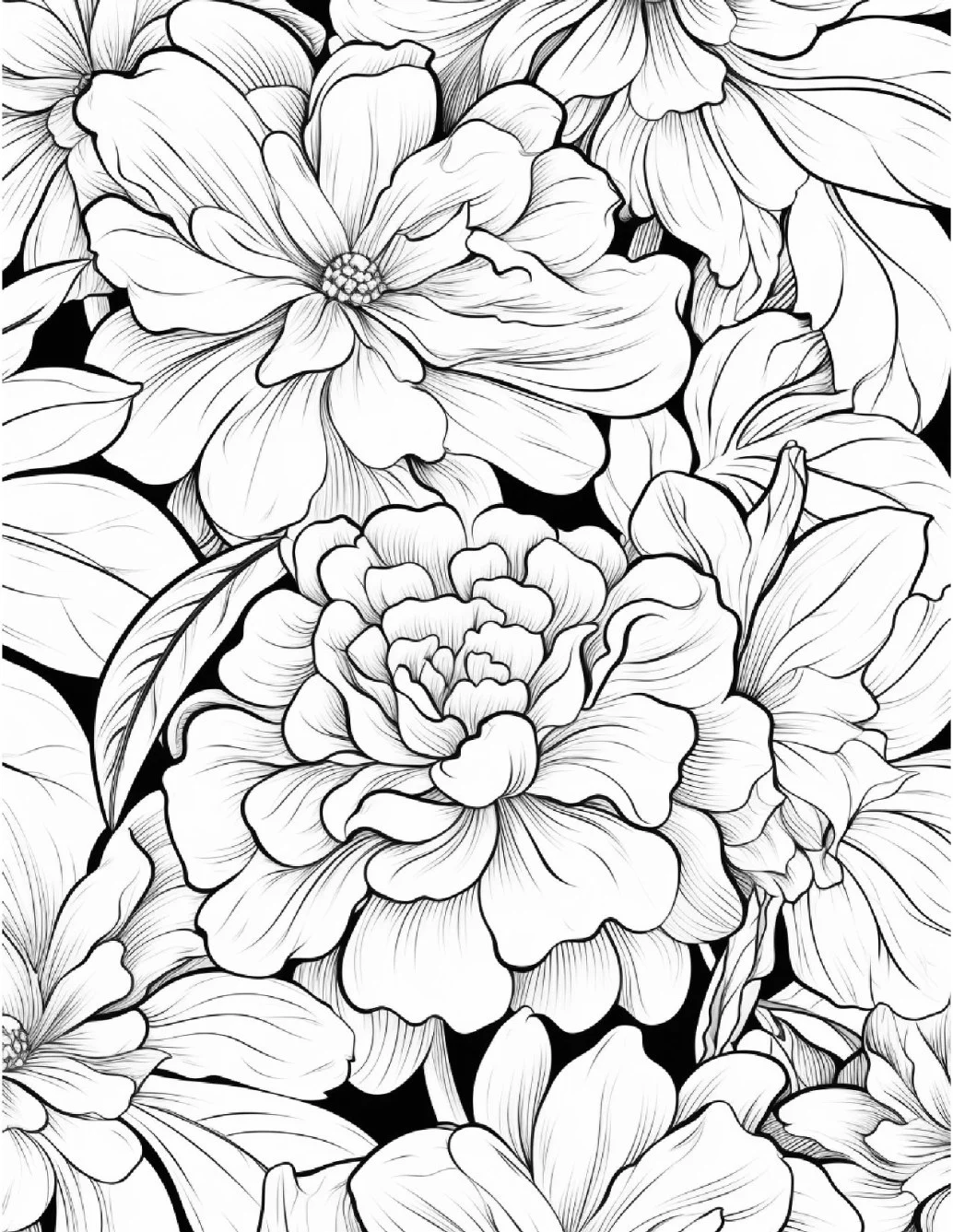 Desenhos de Flores Relaxantes para colorir 36