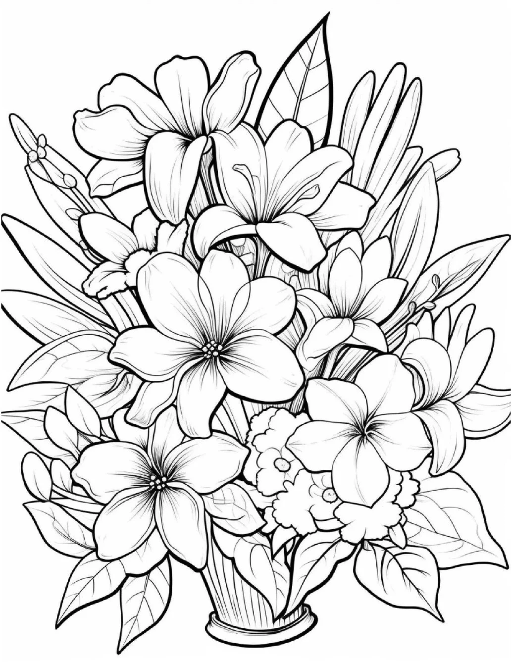 Desenhos de Flores Relaxantes para colorir 37