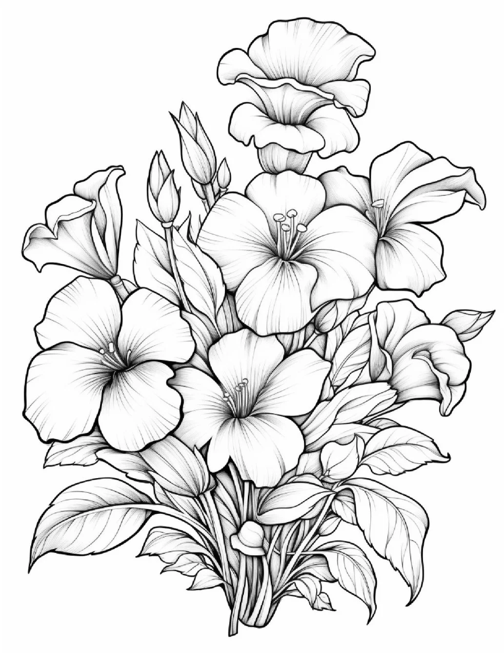 Desenhos de Flores Relaxantes para colorir 39