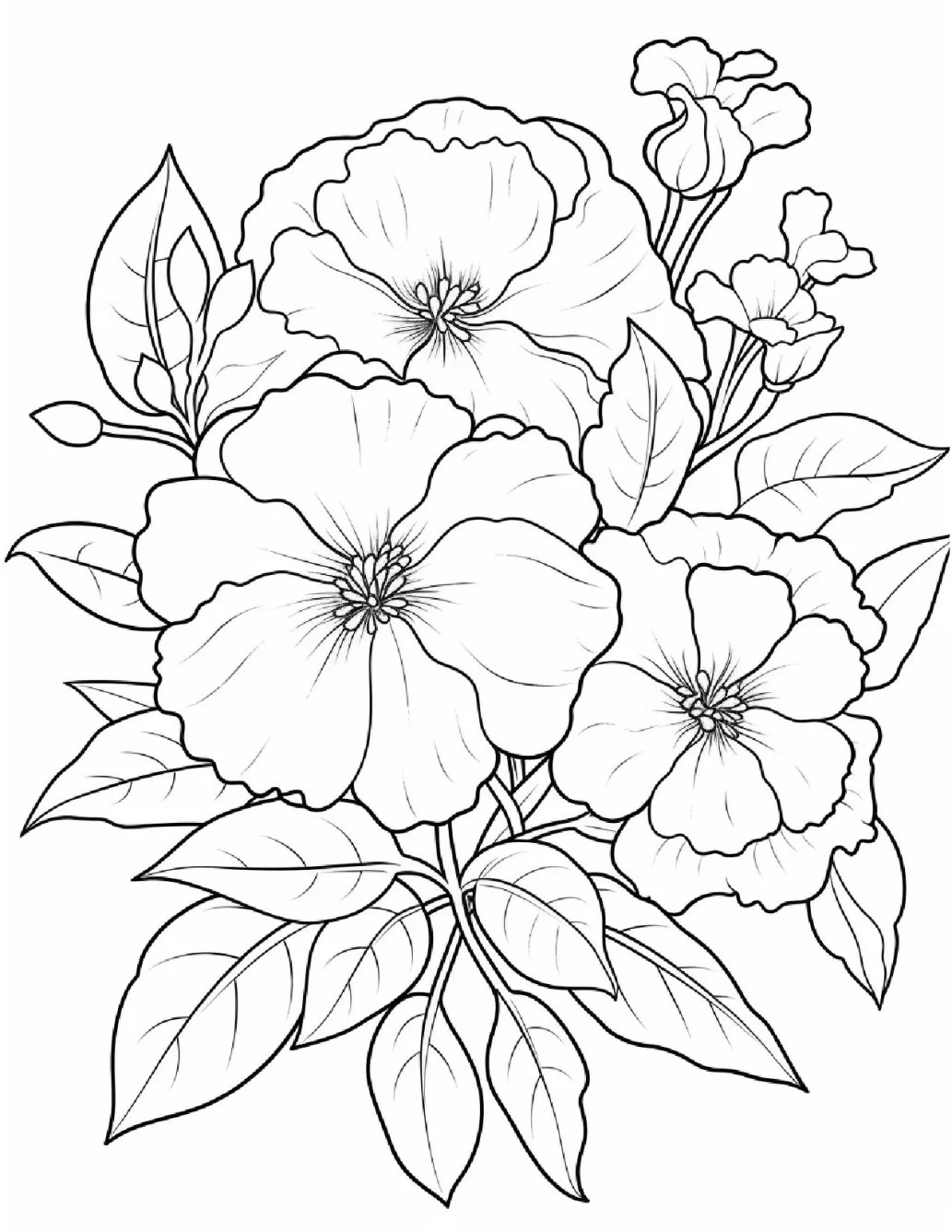 Desenhos de Flores Relaxantes para colorir 4