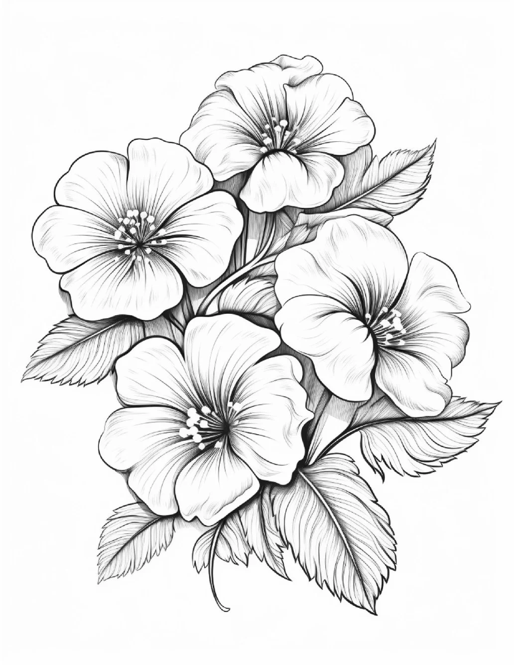 Desenhos de Flores Relaxantes para colorir 41