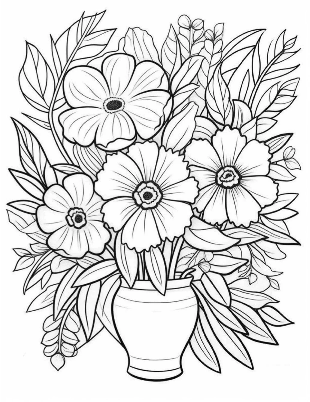 Desenhos de Flores Relaxantes para colorir 45