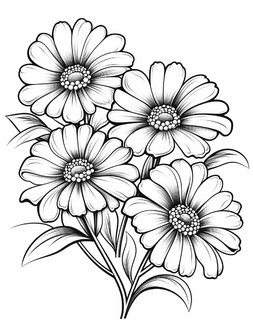 Desenhos de Flores Relaxantes para colorir 47