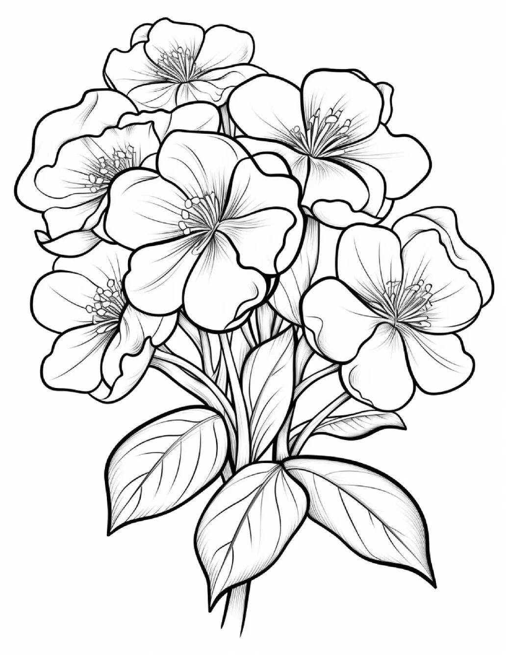 Desenhos de Flores Relaxantes para colorir 48