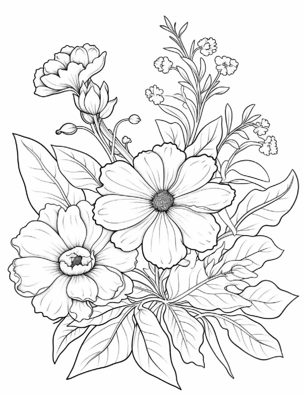 Desenhos de Flores Relaxantes para colorir 5