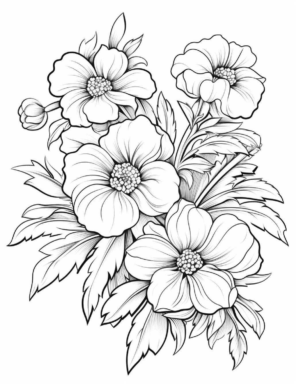 Desenhos de Flores Relaxantes para colorir 51